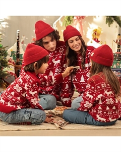 Свитер вязаный новогодний детский New Year, размер 34 (122-128 см) Kaftan