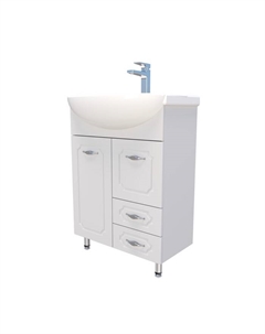 Тумба "Пинта 60-2" с раковиной Грация 31см х 56 см х 82 см Logro