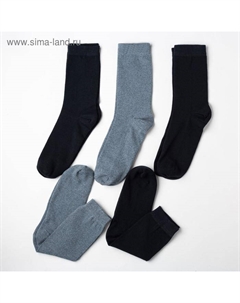 Набор мужских носков, р. 41-44 (27-29 см), 5 пар, цв. синий Kaftan