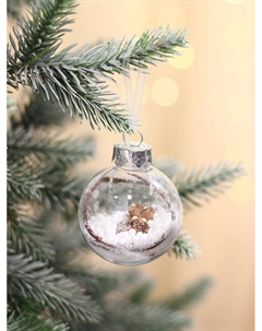 Ёлочные игрушки «Льдинка веточки», шары новогодние, d=6 см, набор 6 шт., белый Зимнее волшебство