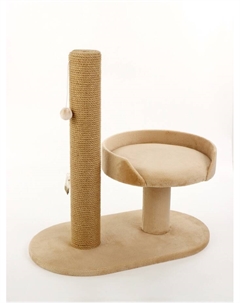 Когтеточка «АЛЬФА», с лежанкой, джут, 62×35×62, бежевый Perseiline