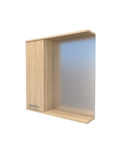 Шкаф-Зеркало "Палермо 60" левый 15 см х 60 см х 70 см Logro