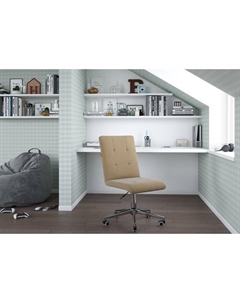 Кресло офисное "" 030 хром, без подлокотников, бежевое Chairman