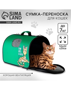 Сумка - переноска раскладная, каркасная «Это моя карета» 52×22×29 см Пушистое счастье