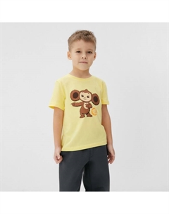 Футболка детская «Чебурашка», жёлтая, размер 30, рост 98-104 см Kaftan