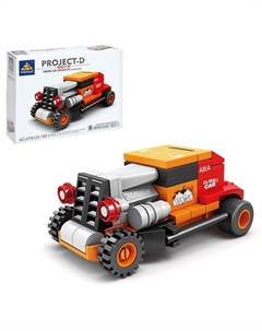 Конструктор блочный Гонка «Мощные моторы. Хот-род», 82 детали Kazi