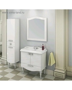 Тумба-умывальник «Монако-80-1», белый глянец с раковиной 3380 Comforty