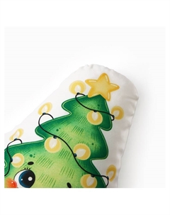 Подушка декоративная новогодняя «. Милая ёлочка» 32×38 см, велюр Этель