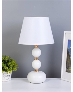 Настольная лампа «Катания» 1×60 Вт E27 бело-золотой Risalux