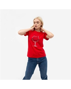 Футболка женская "За вином" р-р 48-50 Mist