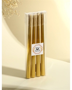 Набор свечей античных, 2.2×30 см, 4 шт., золотой металлик Богатство аромата