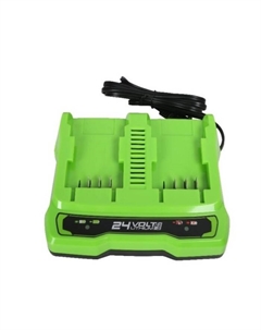 Зарядное устройство G24×2UC2, на 2 аккумулятора, 24 В, 2 А, 1.1 кг Greenworks