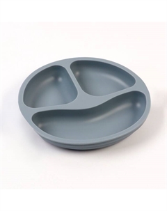 Детская посуда в наборе: нагрудник, тарелка 2шт, стакан, приборы, M&B, силикон, серый Mum&baby