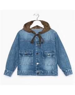 Куртка джинсовая для мальчика, цвет синий, рост 104 см Msk-bear