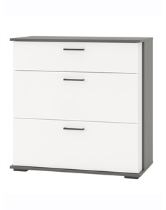 Комод напольный «ДАЛЛАС», 3 ящика, 900×440×900 мм, цвет графит/белый Гранд кволити