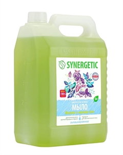 Мыло жидкое, биоразлагаемое, для мытья рук и тела «Базилик и морская соль», 5 л Synergetic