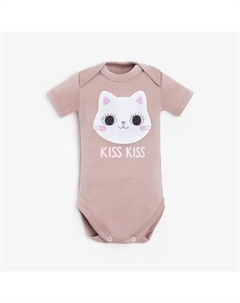 Боди «Киса», рост 86-92 см, цвет лиловый Крошка я