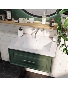 Раковина полувстраиваемая Uperwood Parma 65 см, белая глянцевая