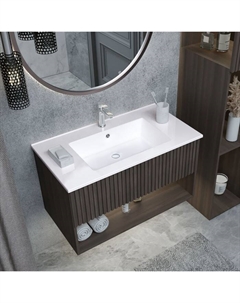 Раковина полувстраиваемая Uperwood Parma 85 см, белая глянцевая