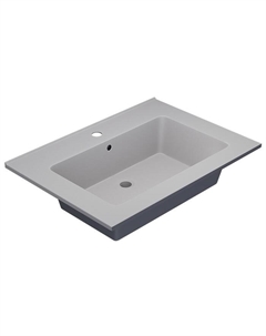 Раковина кварцевая полувстраиваемая Uperwood Parma Quartz, 65 см, белая матовая, жасмин