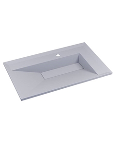 Раковина кварцевая Uperwood Lotus Quartz, 80 см, белая матовая, жасмин