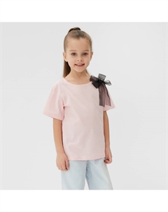 Футболка для девочки «Бантик», розовая, размер 36, рост 134-140 см Kaftan