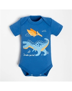 Боди детское «Dino», рост 68-74 см, цвет синий Крошка я