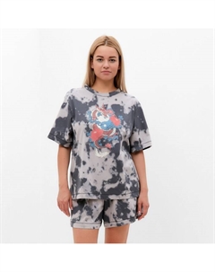 Комплект женский (футболка/шорты), цвет графит, размер 46 Mark formelle