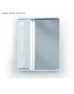 Шкаф-зеркало Аттика (с подсветкой ) Левый 55 15 см х 55 см х 70 см Logro