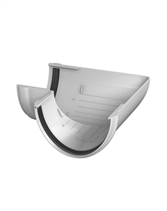 Угол желоба 90° ПВХ D125 белый Технониколь