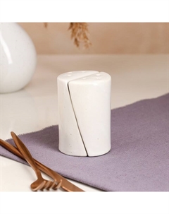 Набор для специй «Рубикон», 2 предмета, белый, керамика, 6.5×6.5×8.7 см Керамика ручной работы