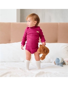 Боди-водолазка детская, малиновое, рост 62-68 см Minaku