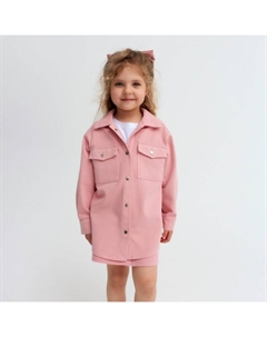 Рубашка для девочки джинсовая, размер 34 (122-128 см), розовая Kaftan