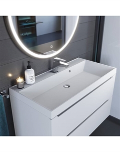 Раковина кварцевая Uperwood Classic Quartz 100 см, белая жасмин