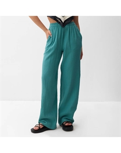 Брюки женские, свободного кроя Muslin размер L, цв. бирюзовый Mist