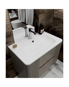 Раковина полувстраиваемая Uperwood Fate 80 см, прямоугольная, белая