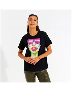 Футболка женская Girl, чёрная, размер 46 Minaku