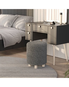 Пуф «Марта», 360×360×460 мм, ткань шенилл, цвет betsy 015 / тёмно-серый Гранд кволити