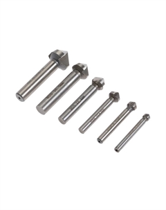 Набор зенкеров, 90°, HSS, 6.3 - 8.3 - 10.4 - 12.4 - 16.5 - 20.5 мм, 6 шт. Tundra