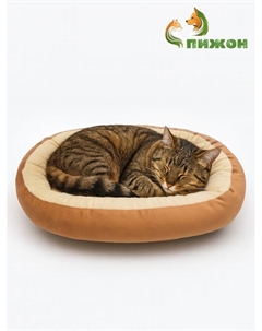 Лежанка для животных, 50×45 см, коричневая Пижон