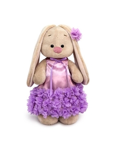 Мягкая игрушка « в платье с оборкой из цветов», 25 см Зайка ми