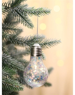 Ёлочные игрушки 3 шт. «Новогодние фантазии», лампочки, 6×7 см, прозрачный Зимнее волшебство