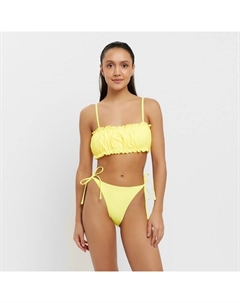Купальник женский с топом бандо цвет жёлтый, размер 44 Minaku