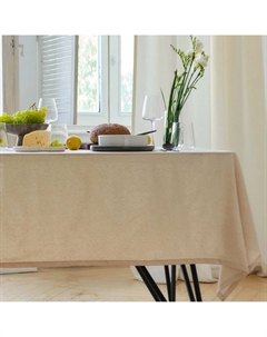 Скатерть «» ECO, цвет молочный, 110×136/±6 см, 70% хлопок, 30% лён, 190 г/м² Этель