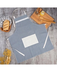 Фартук «. Полоса синяя», 67×74 см, 100% п/э Доляна