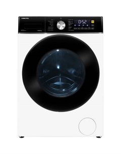 Стиральная машина HIBERG i-DDQ8 - 10614 W, класс А+++, 1400 об/мин, до 10.5 кг, бело-чёрная Hiberg