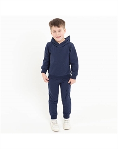 Костюм для мальчика (толстовка/брюки), тёмно-синий, рост 98 см Амелли