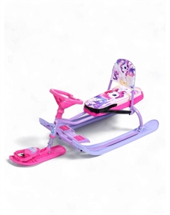 Снегокат «Лошадка», со спинкой, розовый, фиолетовый, ТС4-1СЛ/Л Snow cat