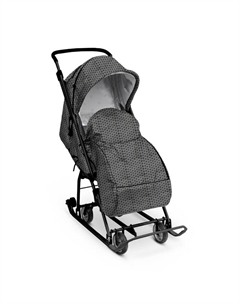 Санки-коляска «Наши детки 3-1К», мокко, графический Nika kids