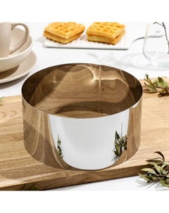 Форма для выкладки и выпечки, d=20 см, h=10 см, нержавеющая сталь Никис